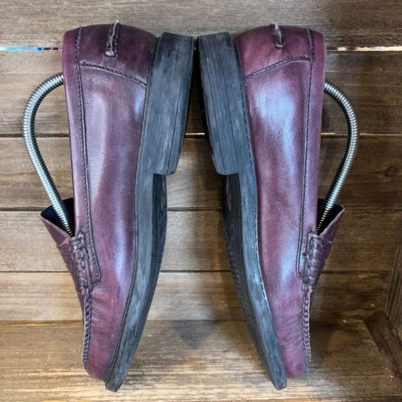 Mens Cole Haan Pinch Dark Purple Leather Shoes Slip On‎ Penny Loafers Size 10 M main image 2